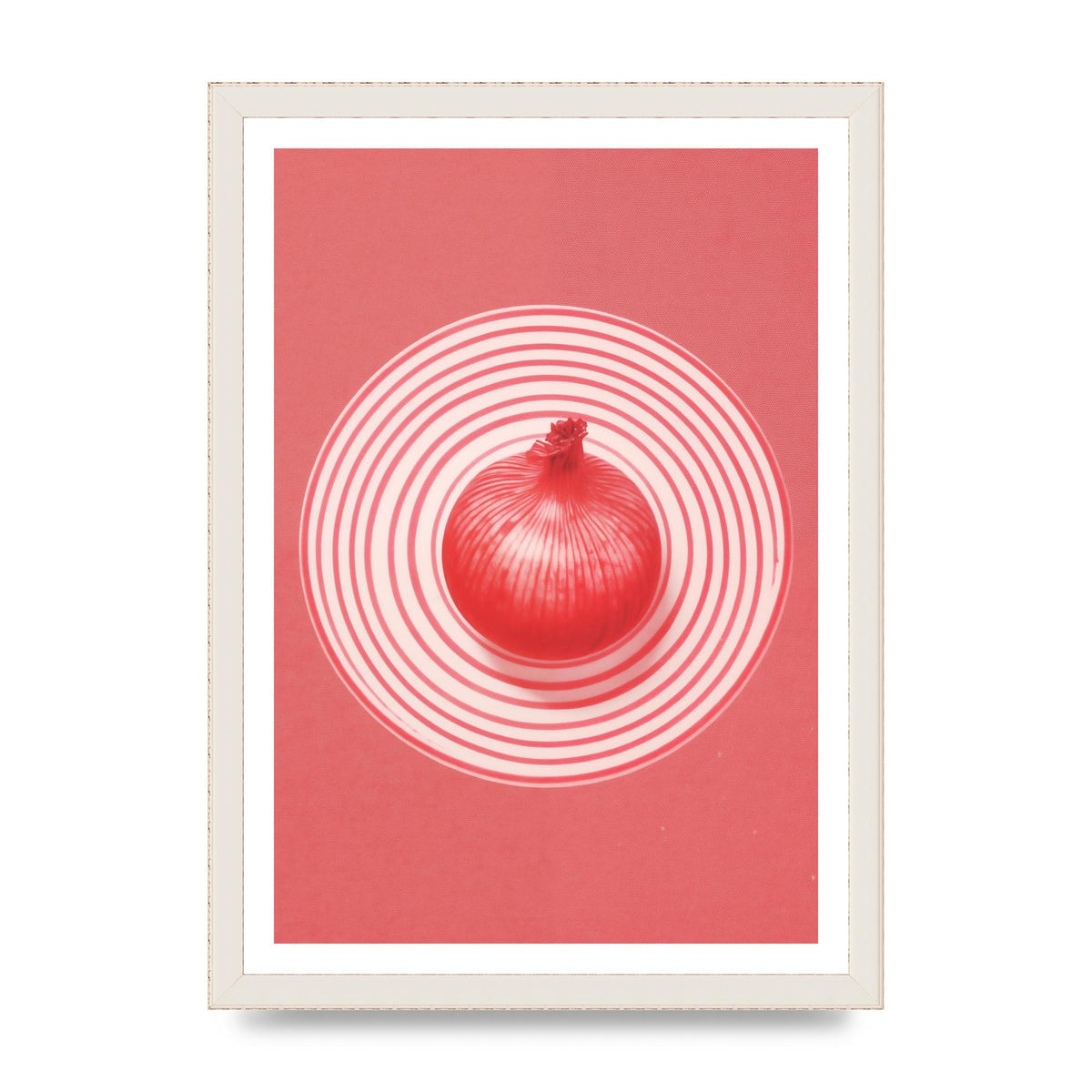 Concentric Circles Red Onion Risograph