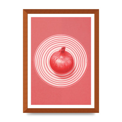 Concentric Circles Red Onion Risograph