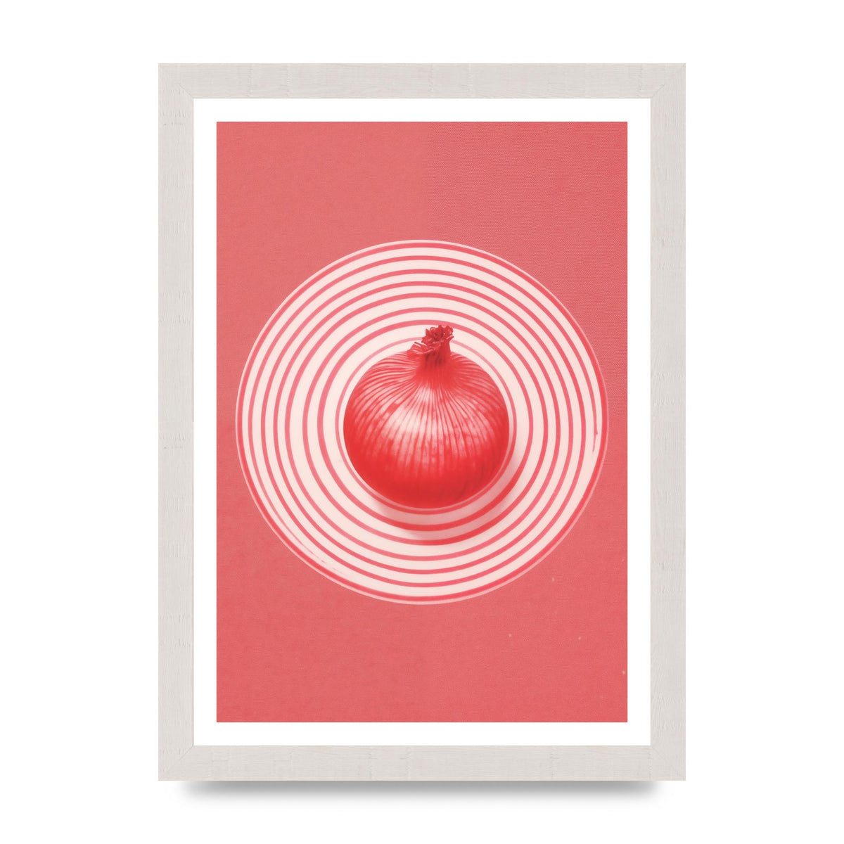 Concentric Circles Red Onion Risograph