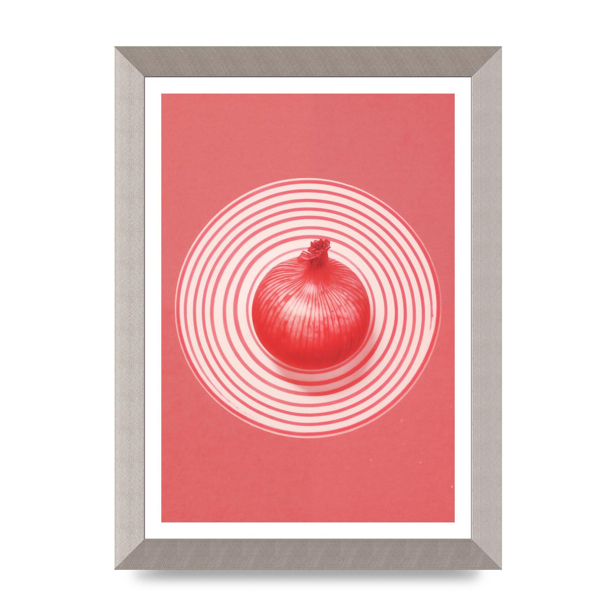 Concentric Circles Red Onion Risograph