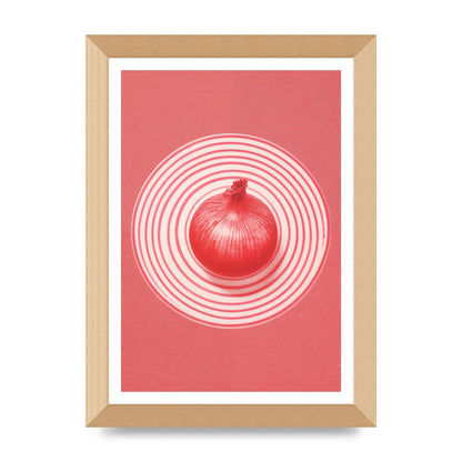 Concentric Circles Red Onion Risograph