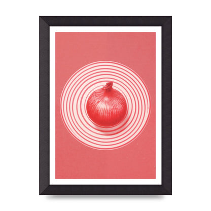 Concentric Circles Red Onion Risograph