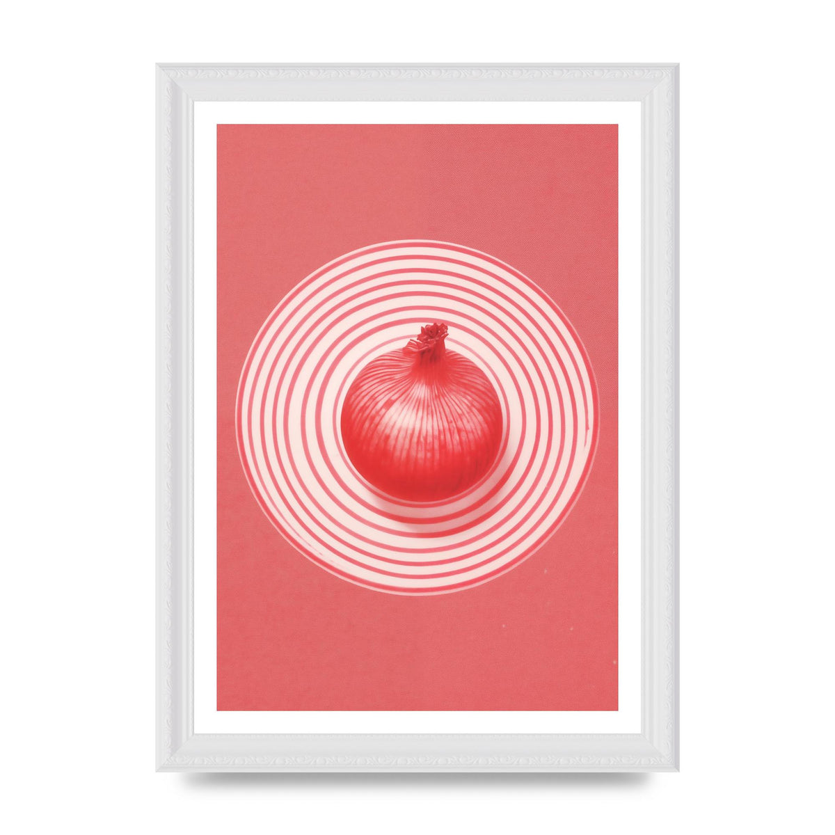 Concentric Circles Red Onion Risograph