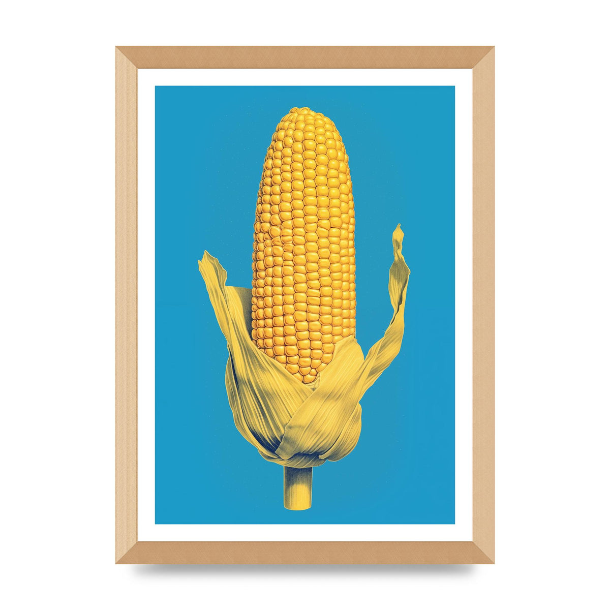 Rhythmic Pattern Corn Risograph