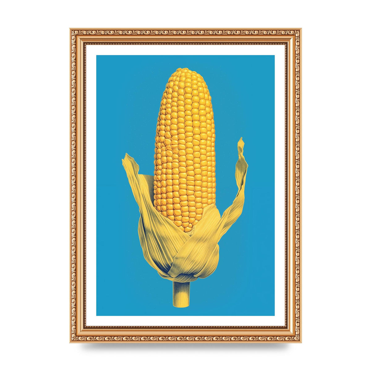 Rhythmic Pattern Corn Risograph