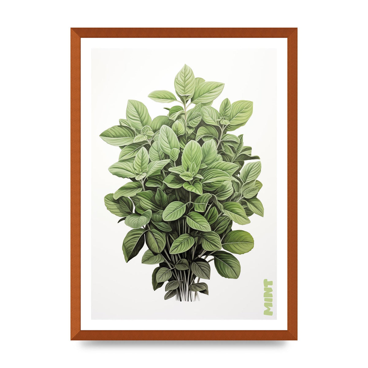 Mint Leaves Black and White Refreshment