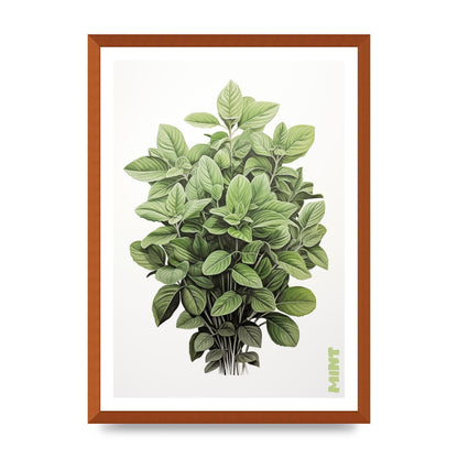 Mint Leaves Black and White Refreshment