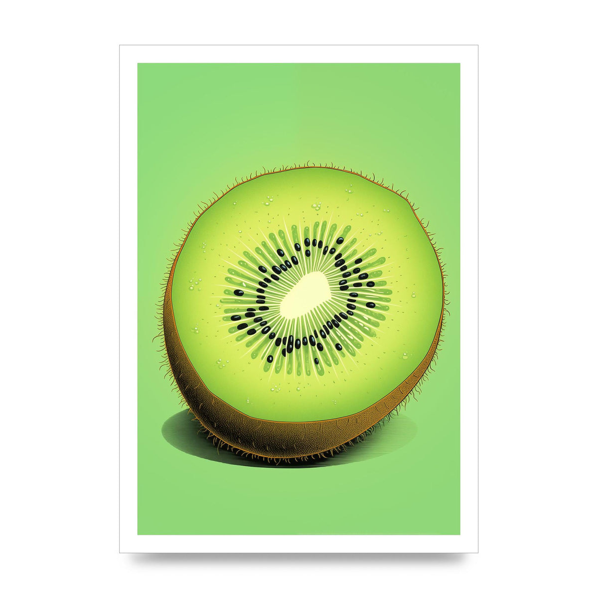 Contrasting Kiwi Artwork Risograph