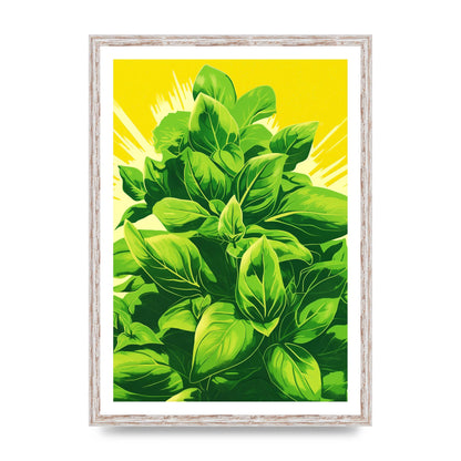 Aromatic Basil Leaves Simple Art