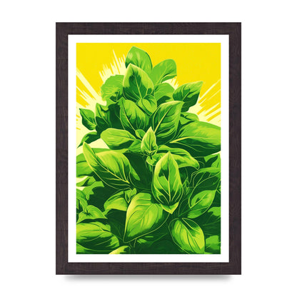 Aromatic Basil Leaves Simple Art