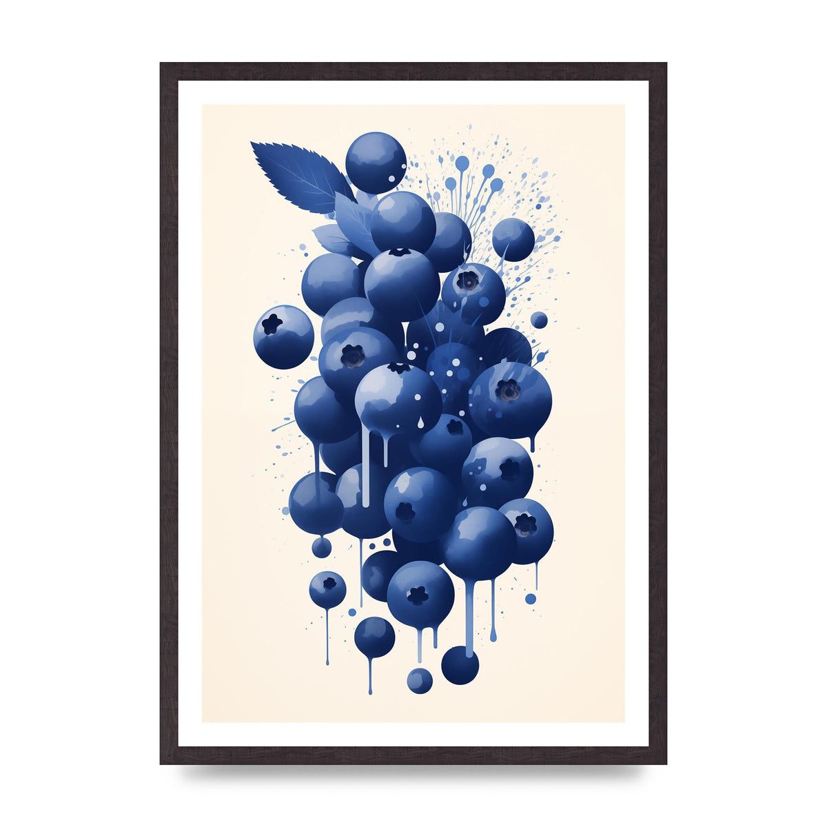 Blueberries Cluster Simplified Riso