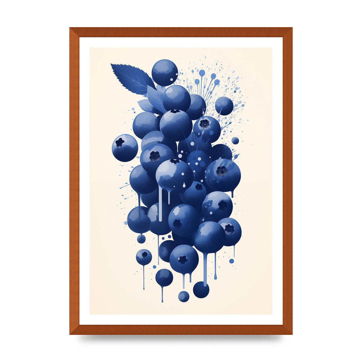 Blueberries Cluster Simplified Riso