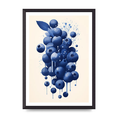 Blueberries Cluster Simplified Riso