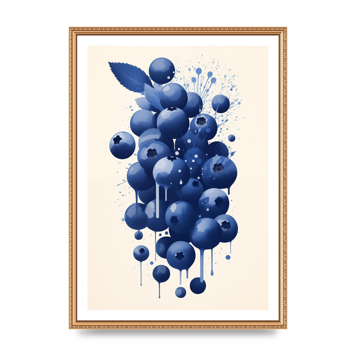 Blueberries Cluster Simplified Riso