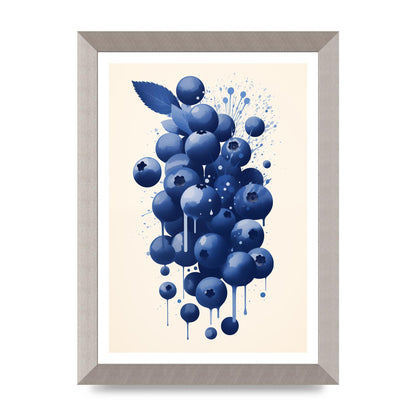 Blueberries Cluster Simplified Riso