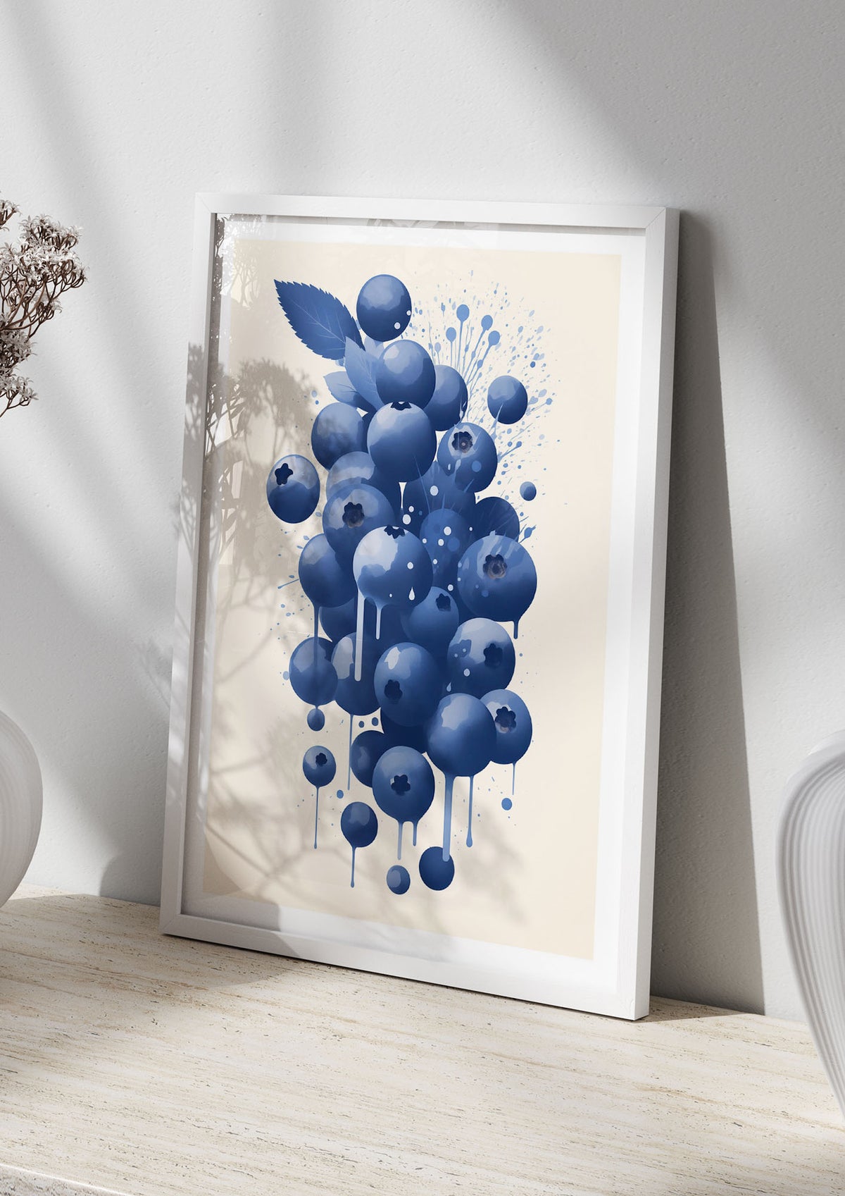 Blueberries Cluster Simplified Riso