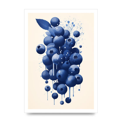 Blueberries Cluster Simplified Riso