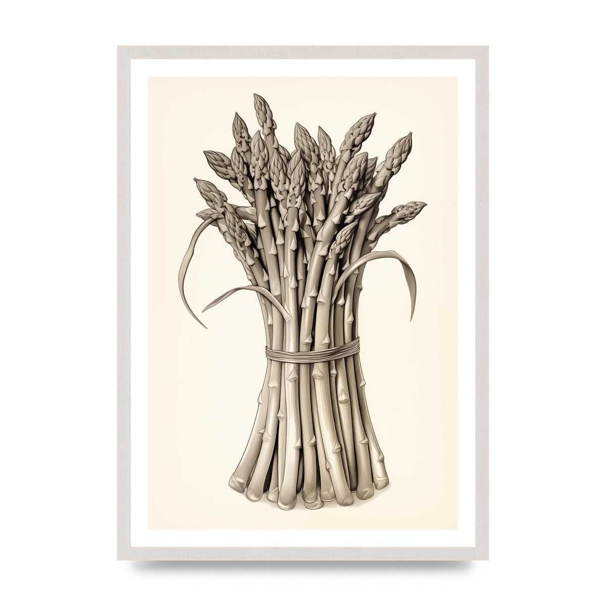 Asparagus Elegance Monochrome Riso