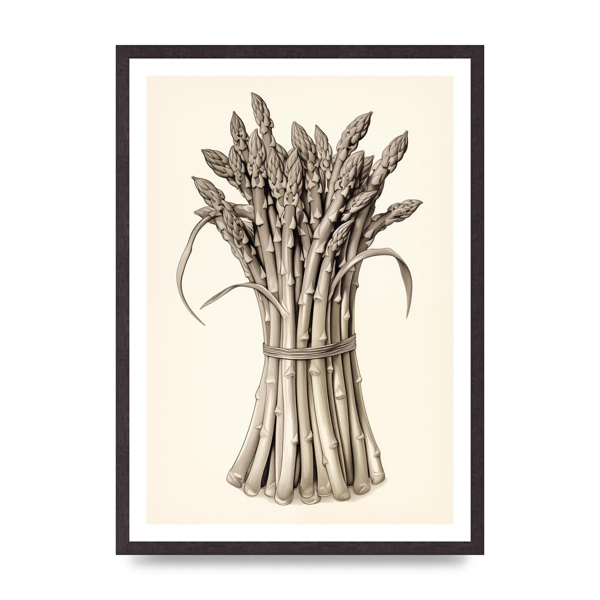 Asparagus Elegance Monochrome Riso