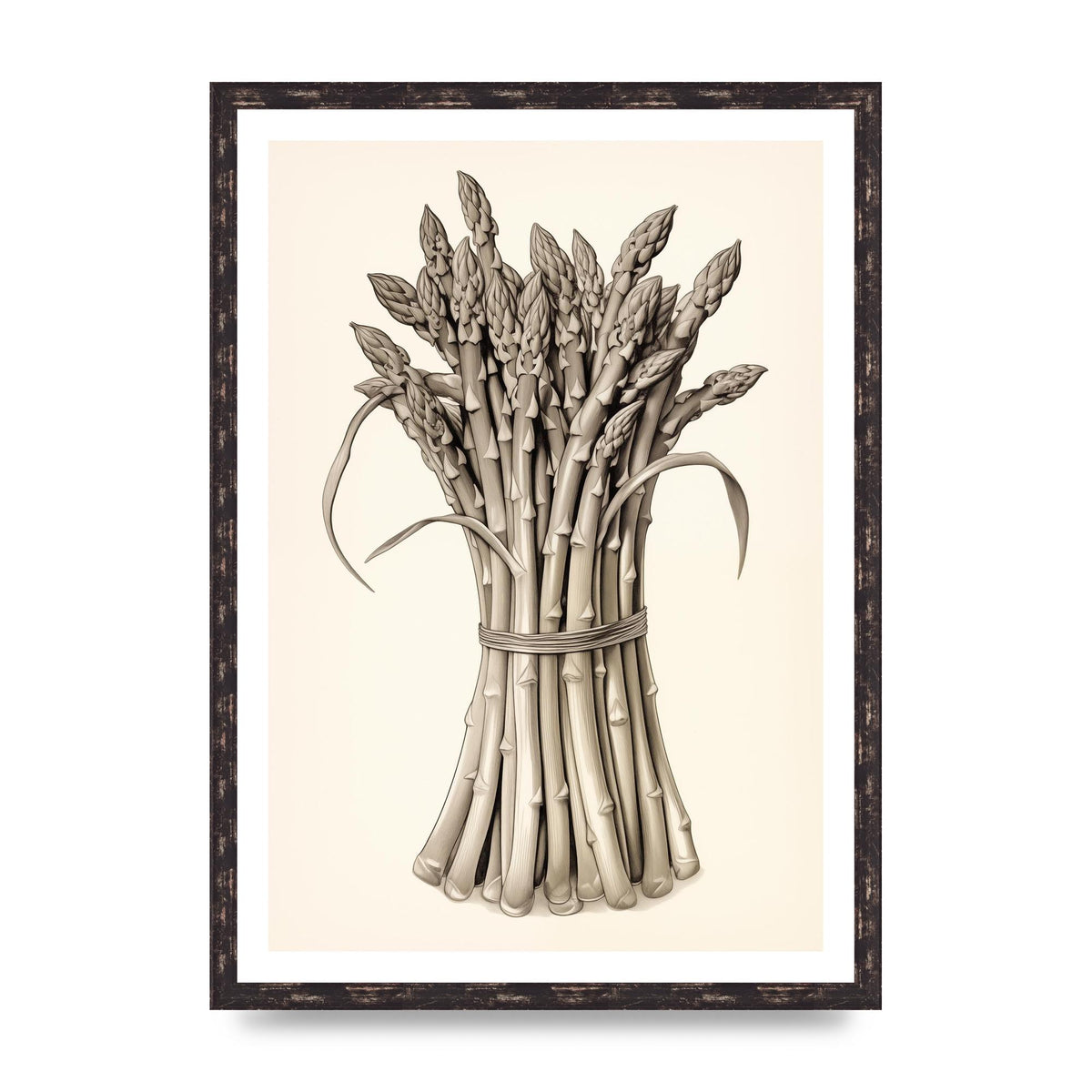 Asparagus Elegance Monochrome Riso