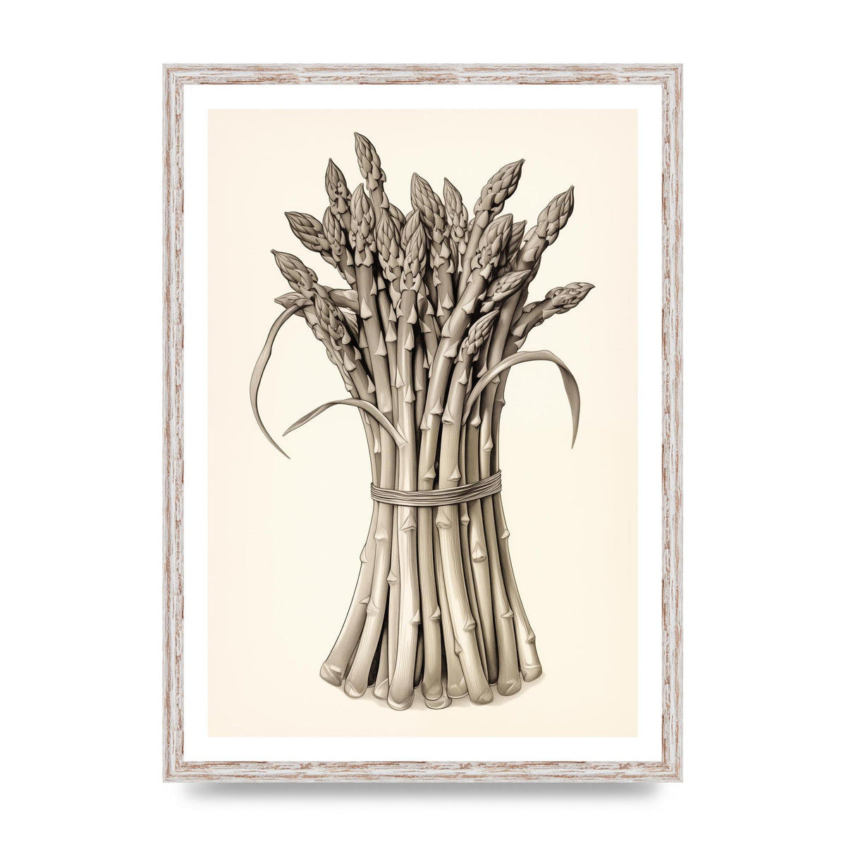 Asparagus Elegance Monochrome Riso