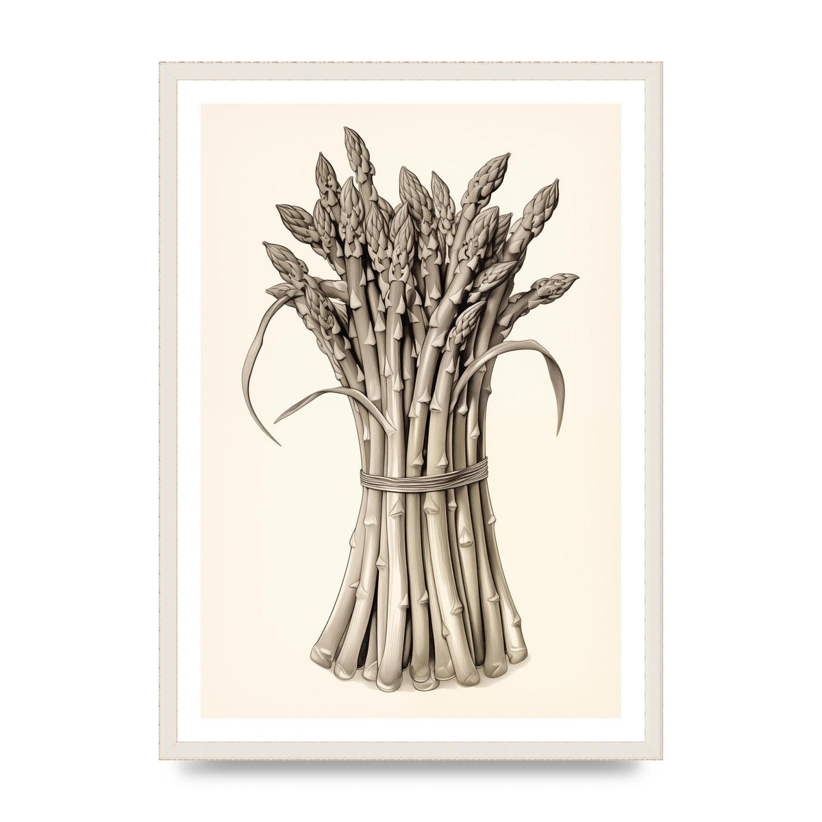 Asparagus Elegance Monochrome Riso