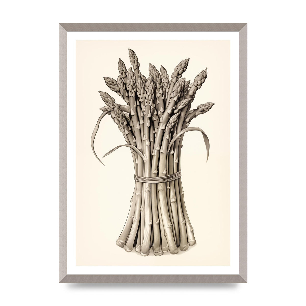 Asparagus Elegance Monochrome Riso