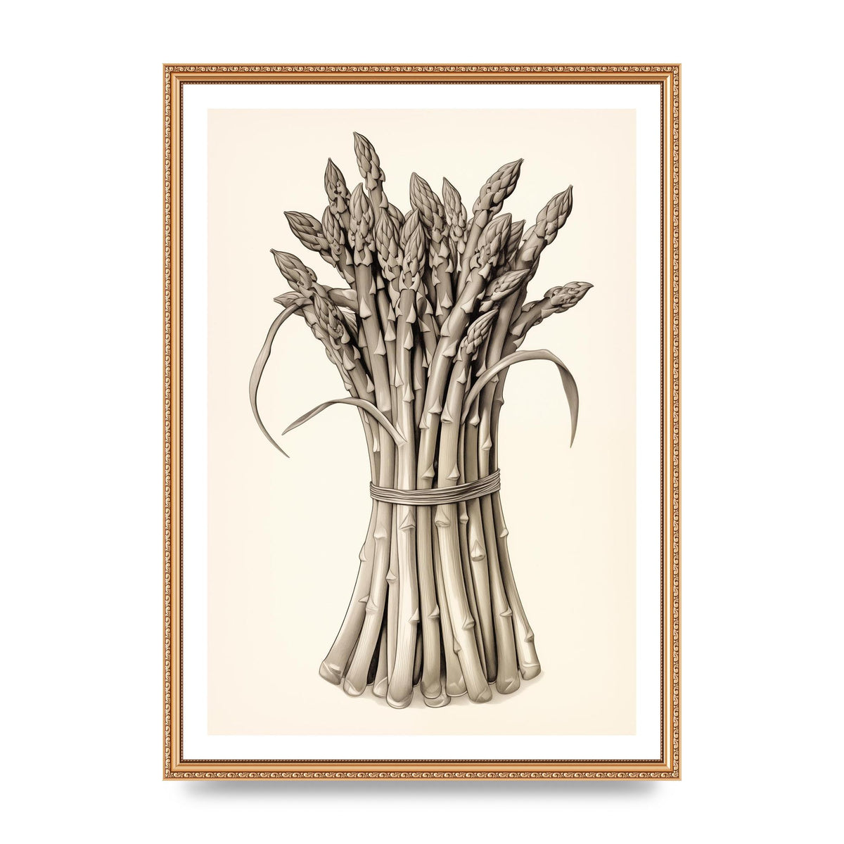 Asparagus Elegance Monochrome Riso