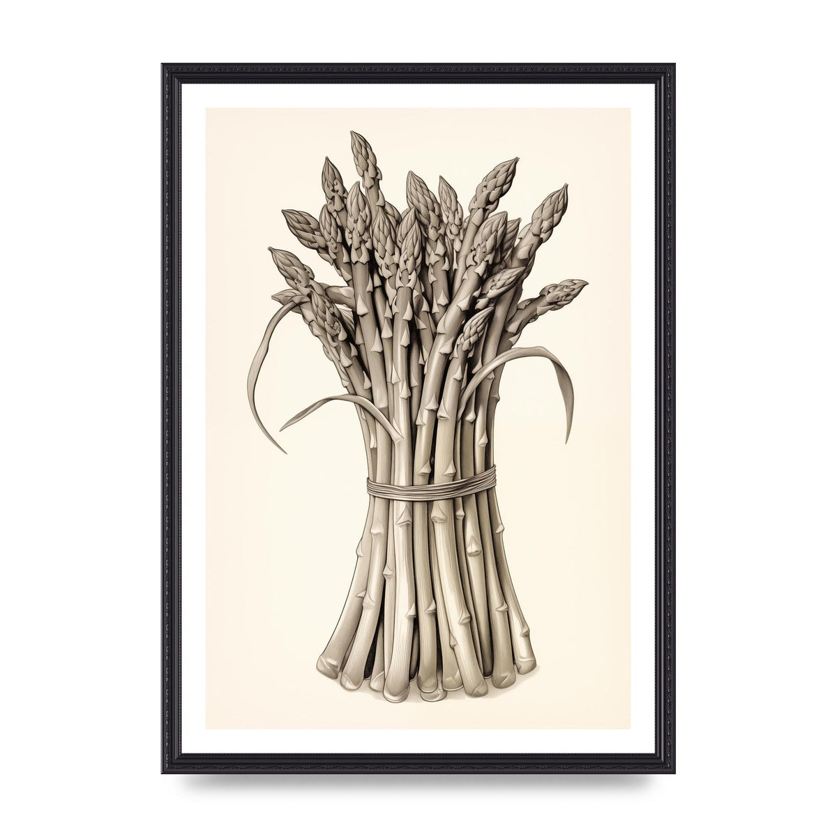 Asparagus Elegance Monochrome Riso