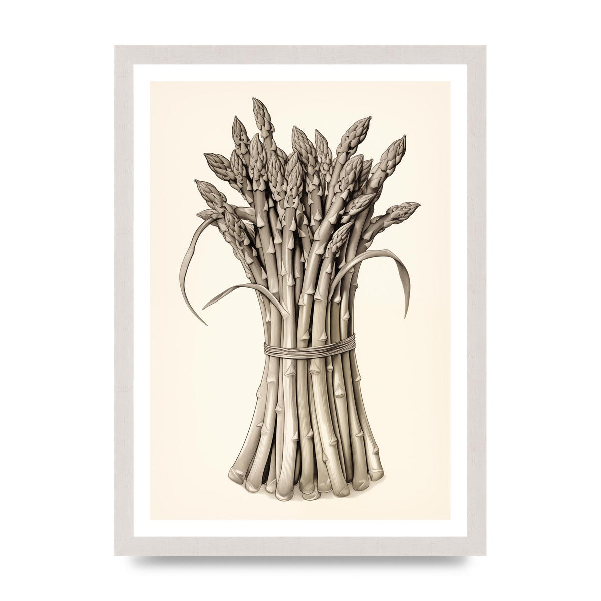 Asparagus Elegance Monochrome Riso