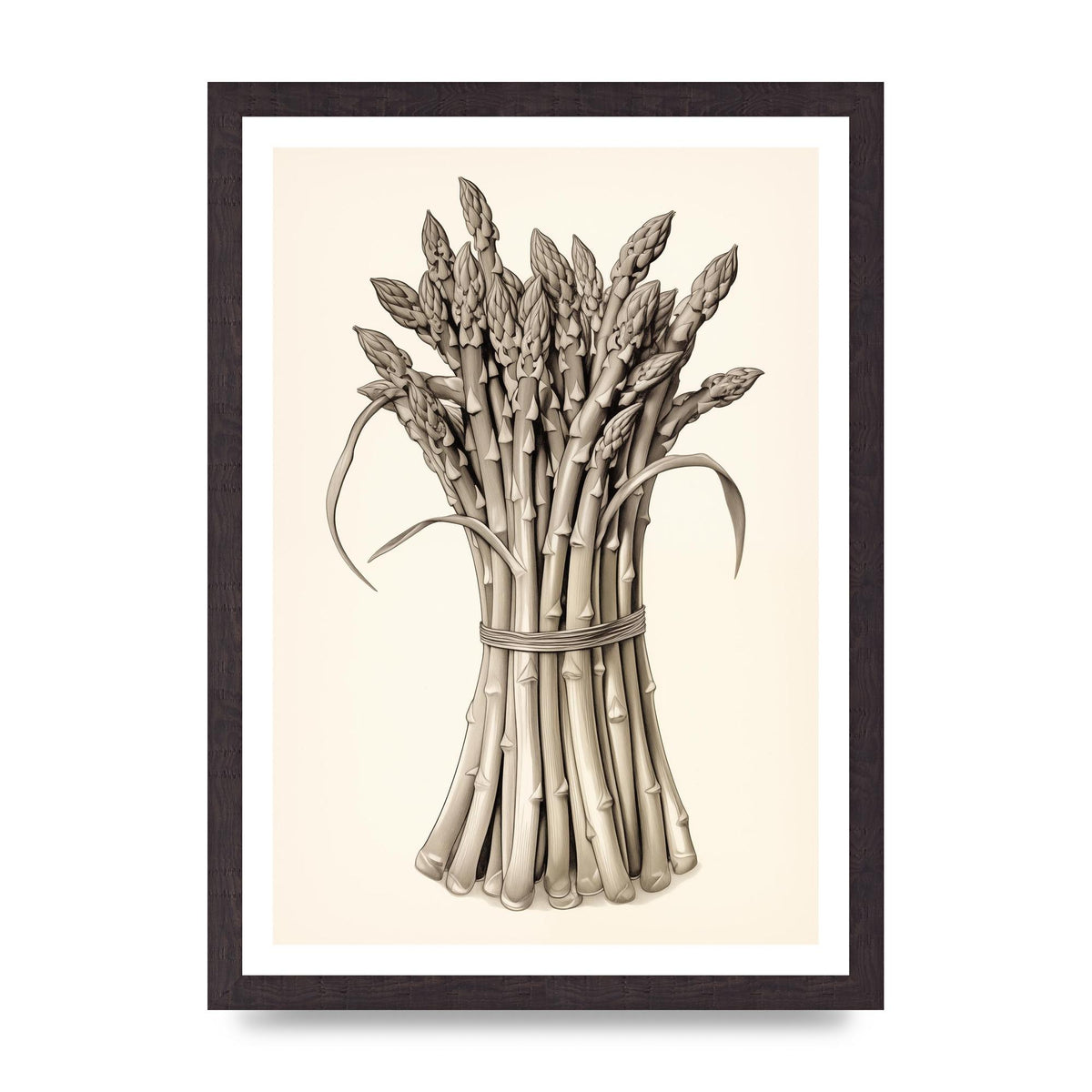 Asparagus Elegance Monochrome Riso