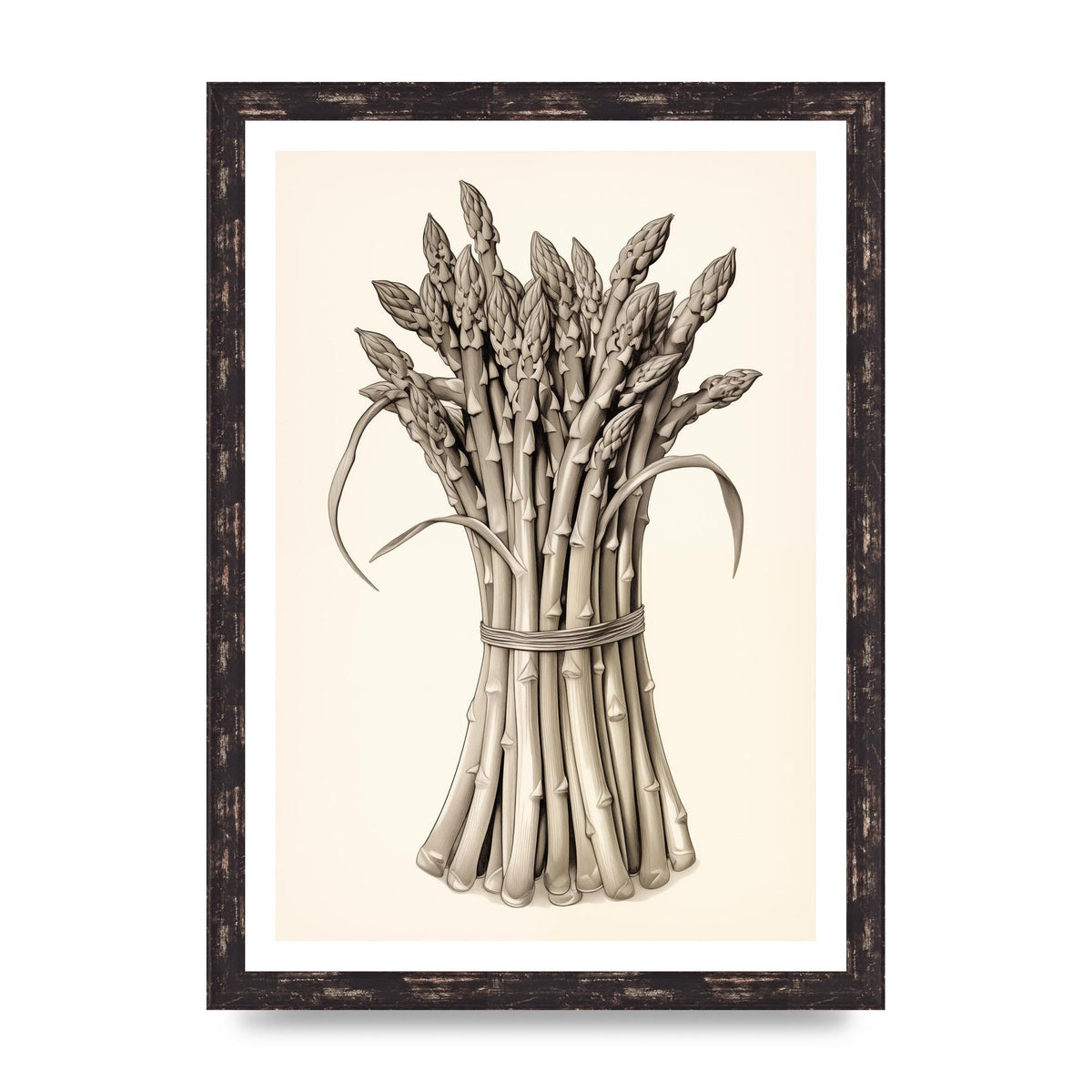 Asparagus Elegance Monochrome Riso