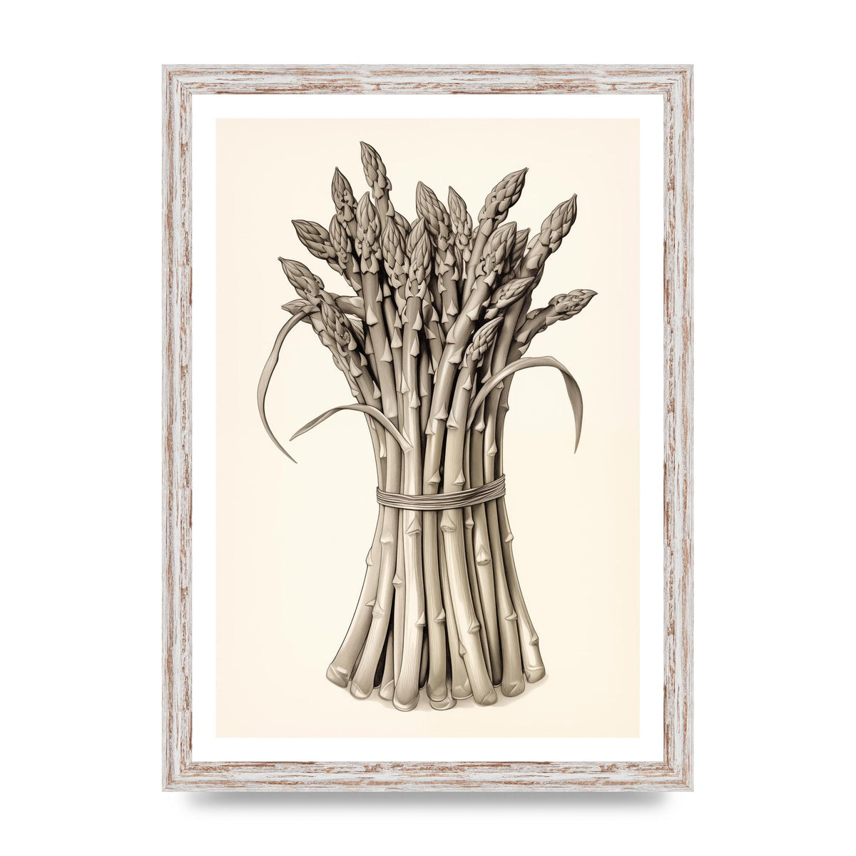 Asparagus Elegance Monochrome Riso