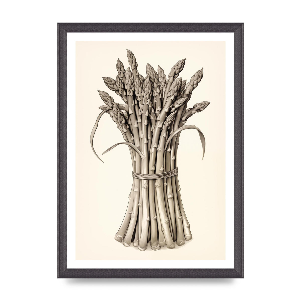 Asparagus Elegance Monochrome Riso
