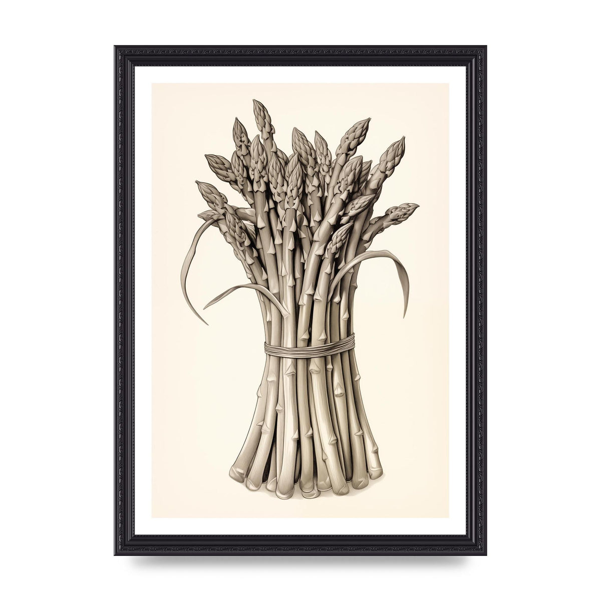 Asparagus Elegance Monochrome Riso