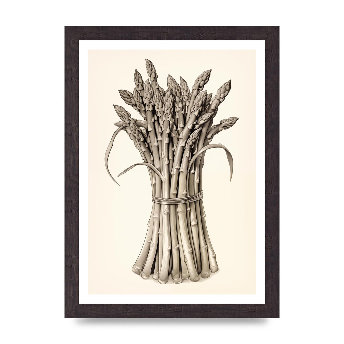 Asparagus Elegance Monochrome Riso