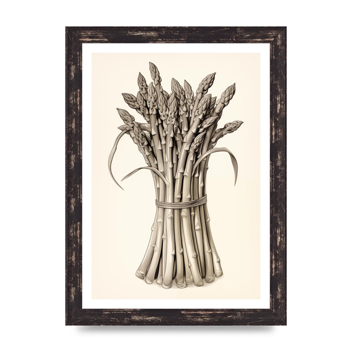 Asparagus Elegance Monochrome Riso