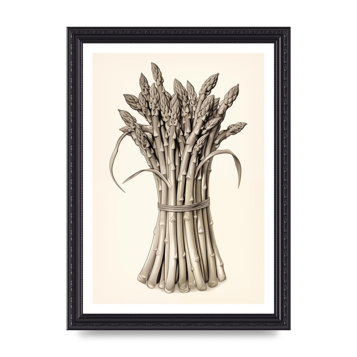 Asparagus Elegance Monochrome Riso