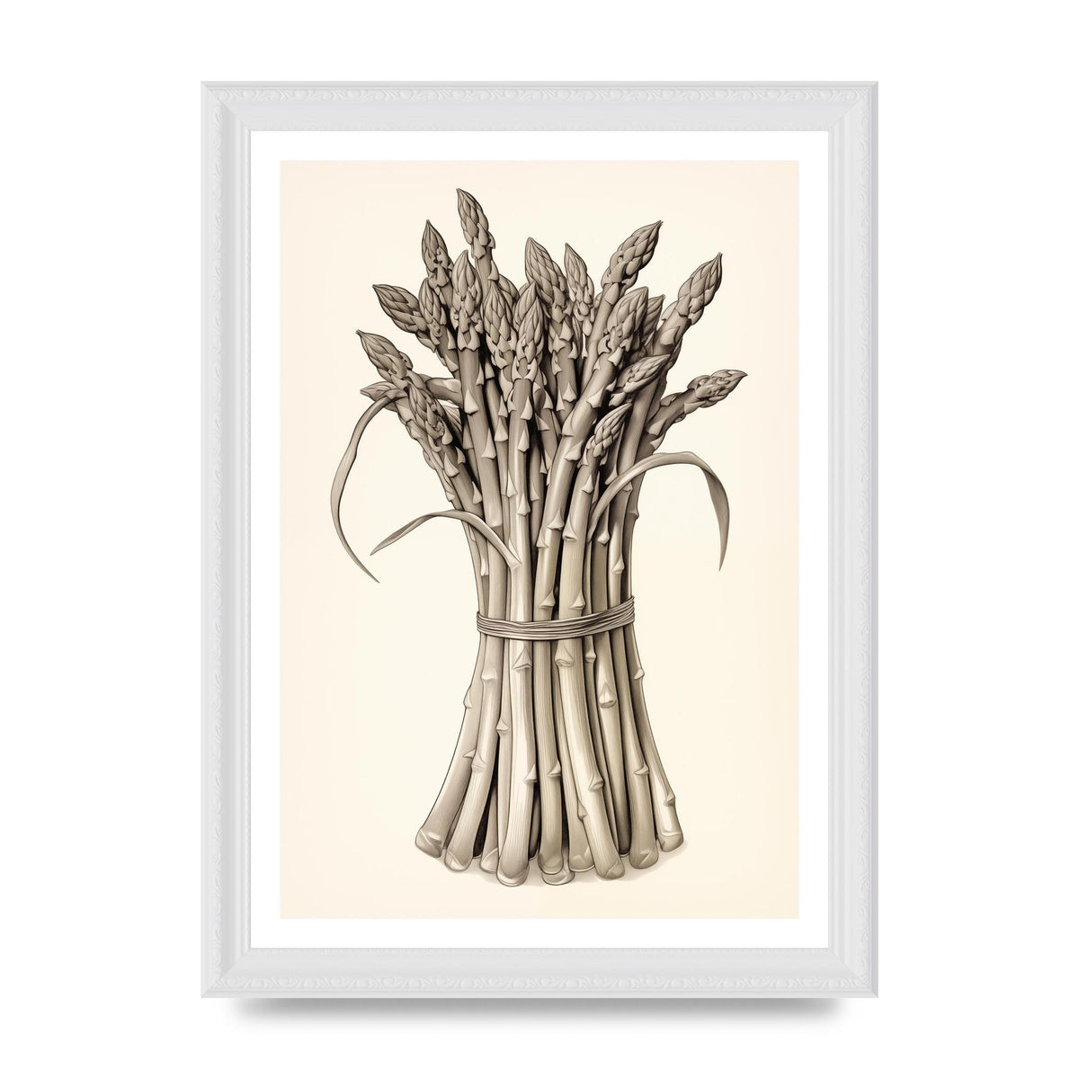 Asparagus Elegance Monochrome Riso
