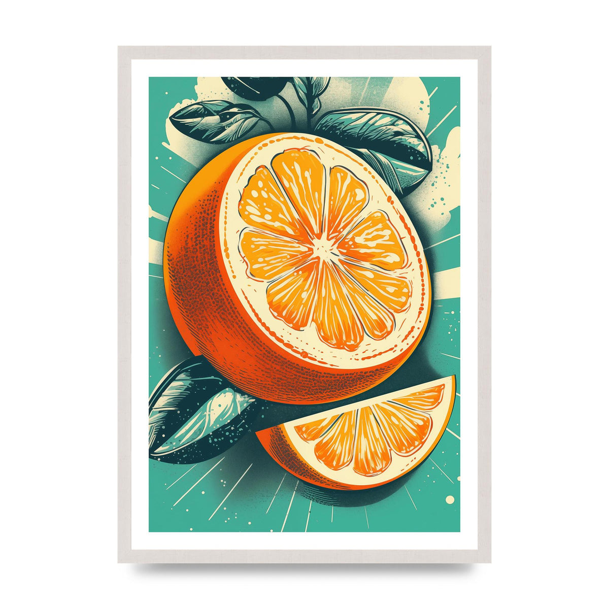 Luminous Lemon Citrus Slices Graphic