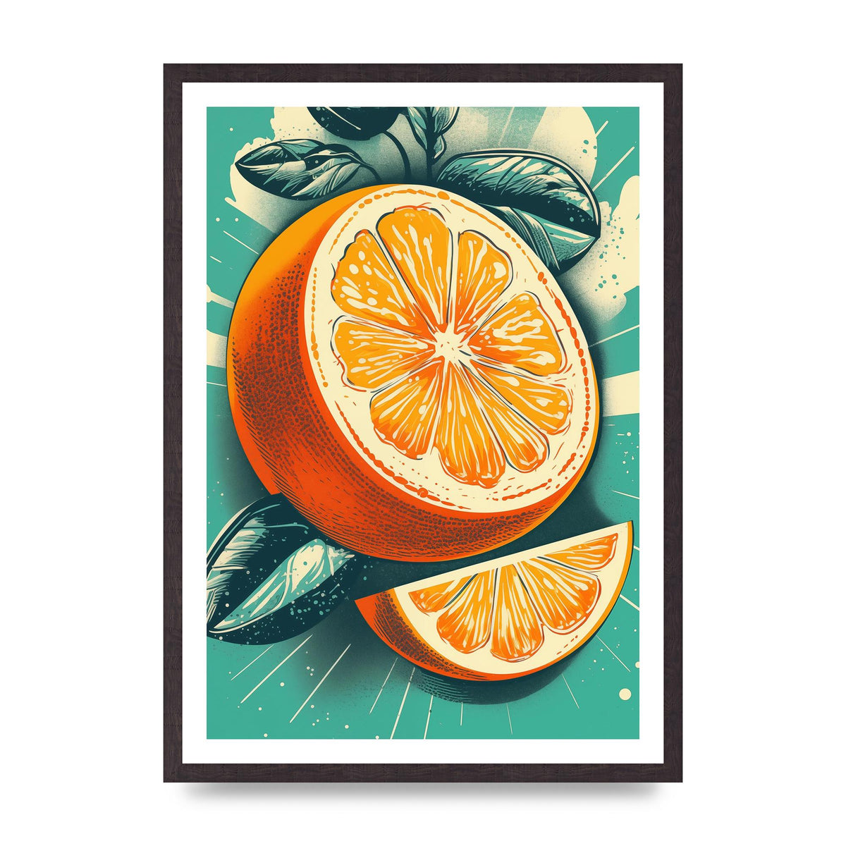 Luminous Lemon Citrus Slices Graphic