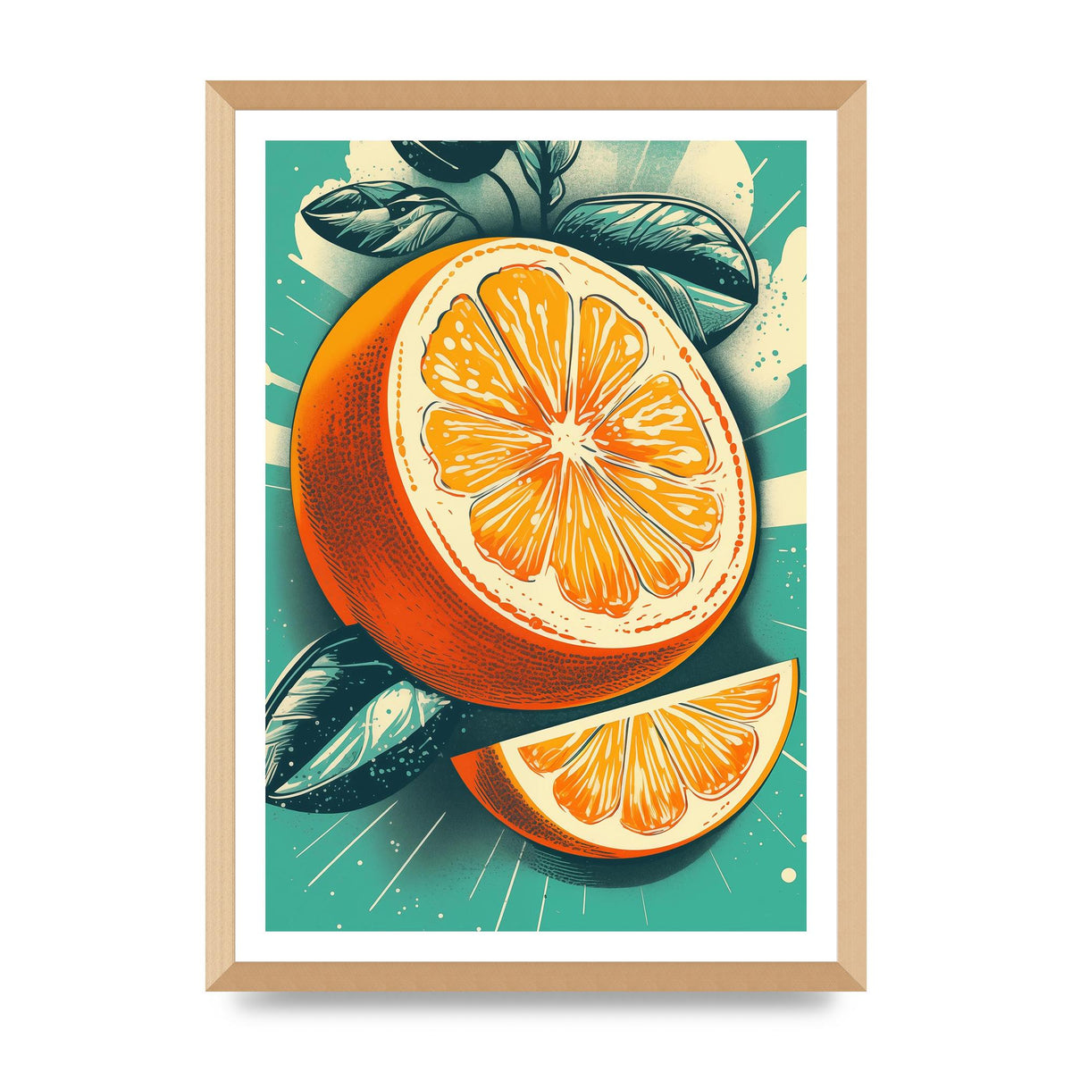 Luminous Lemon Citrus Slices Graphic