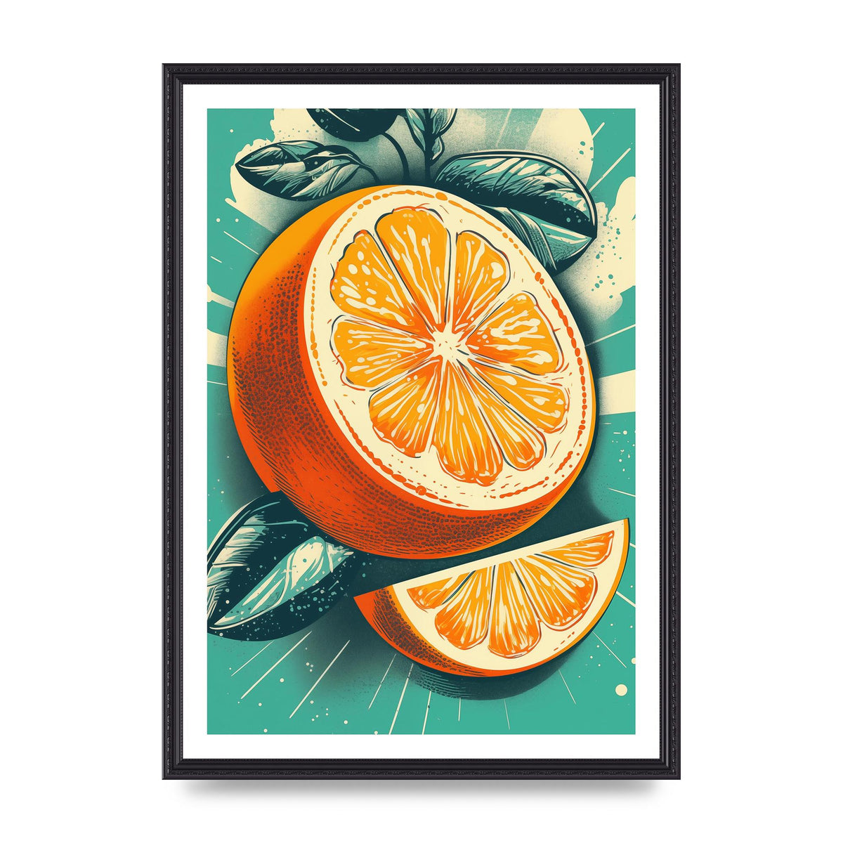 Luminous Lemon Citrus Slices Graphic
