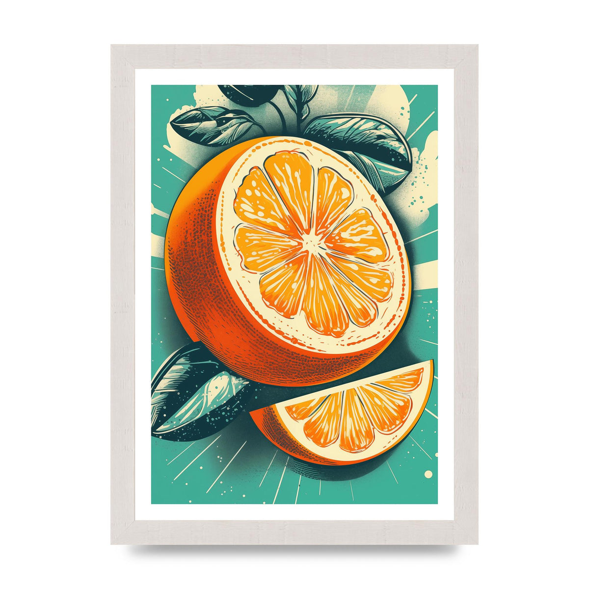 Luminous Lemon Citrus Slices Graphic