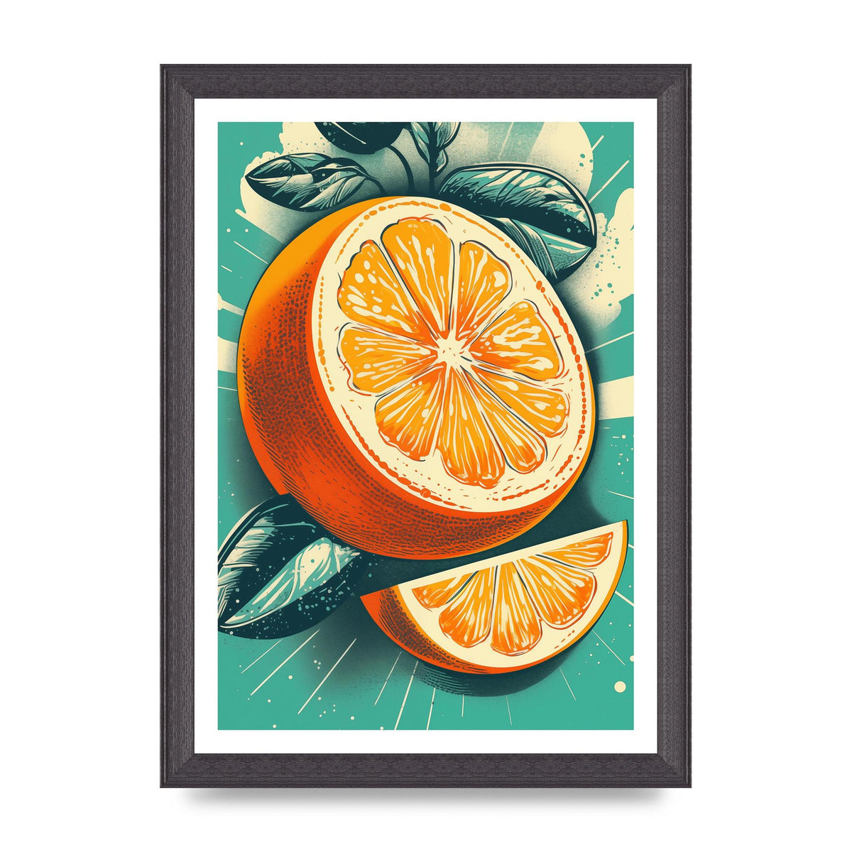 Luminous Lemon Citrus Slices Graphic