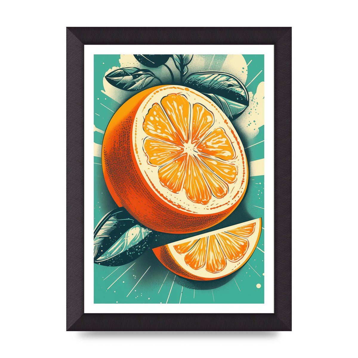 Luminous Lemon Citrus Slices Graphic