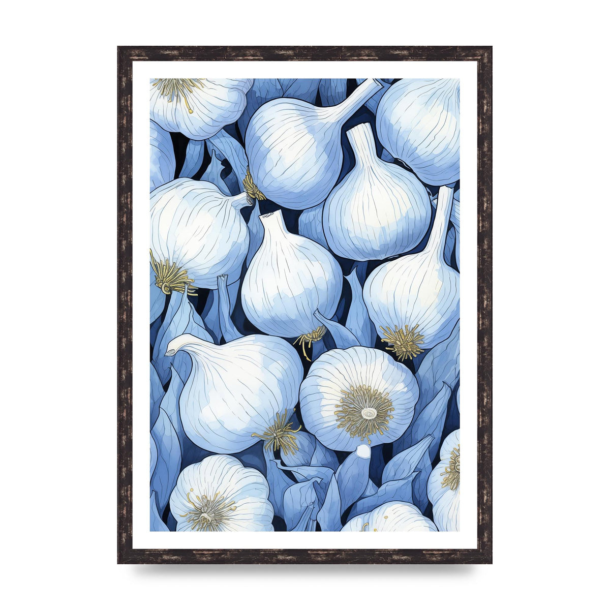 Stylized Garlic Bulbs Clean Art