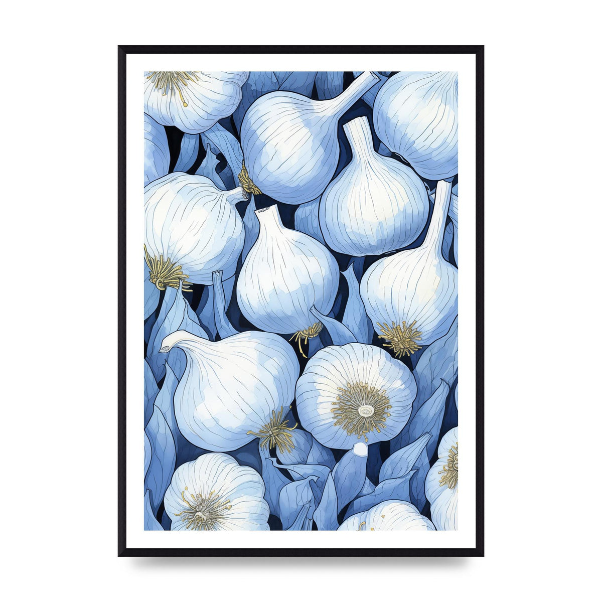 Stylized Garlic Bulbs Clean Art