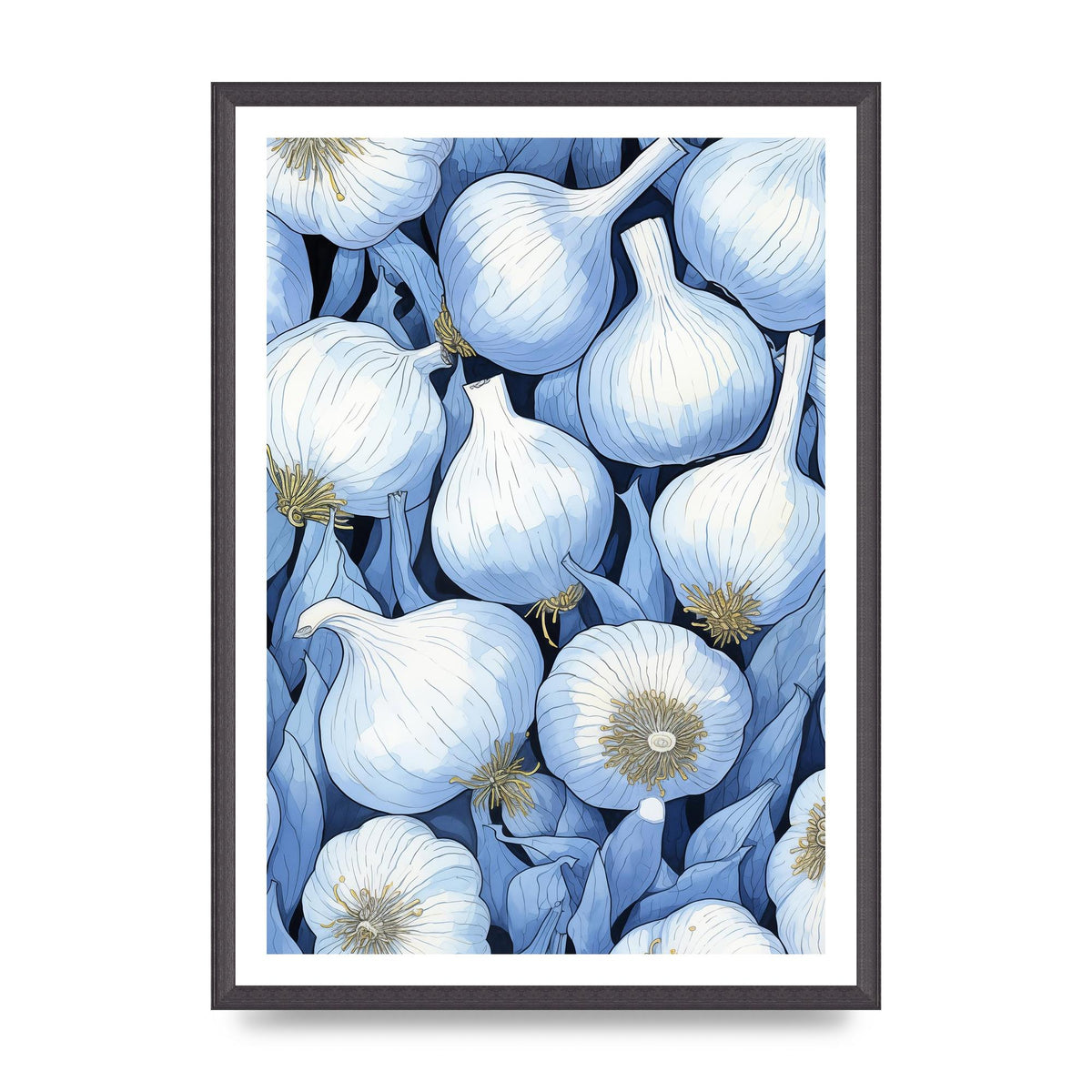 Stylized Garlic Bulbs Clean Art