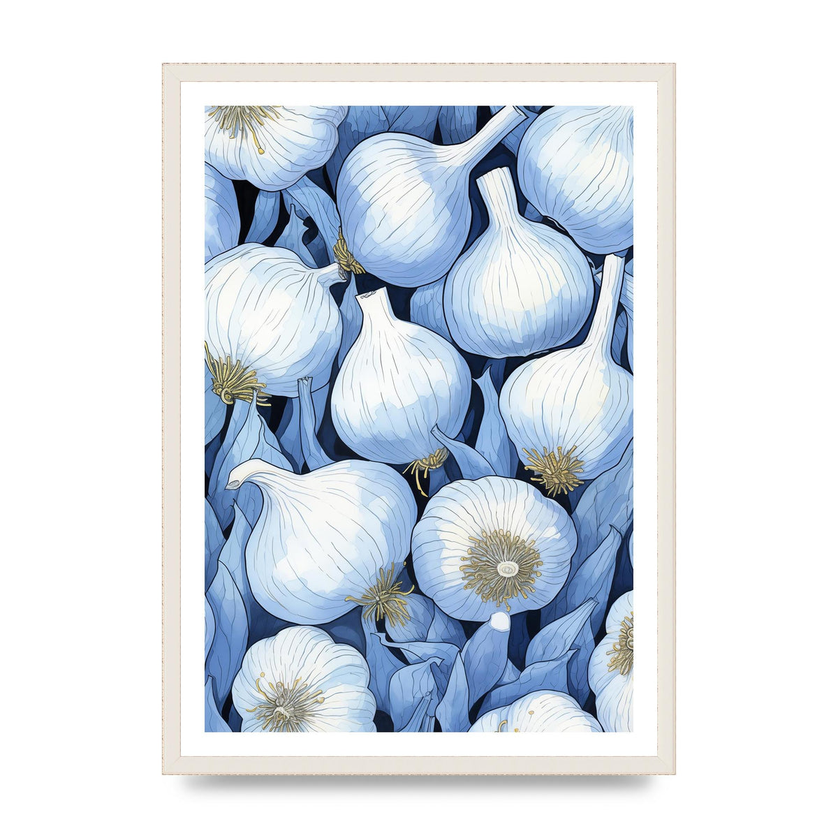Stylized Garlic Bulbs Clean Art